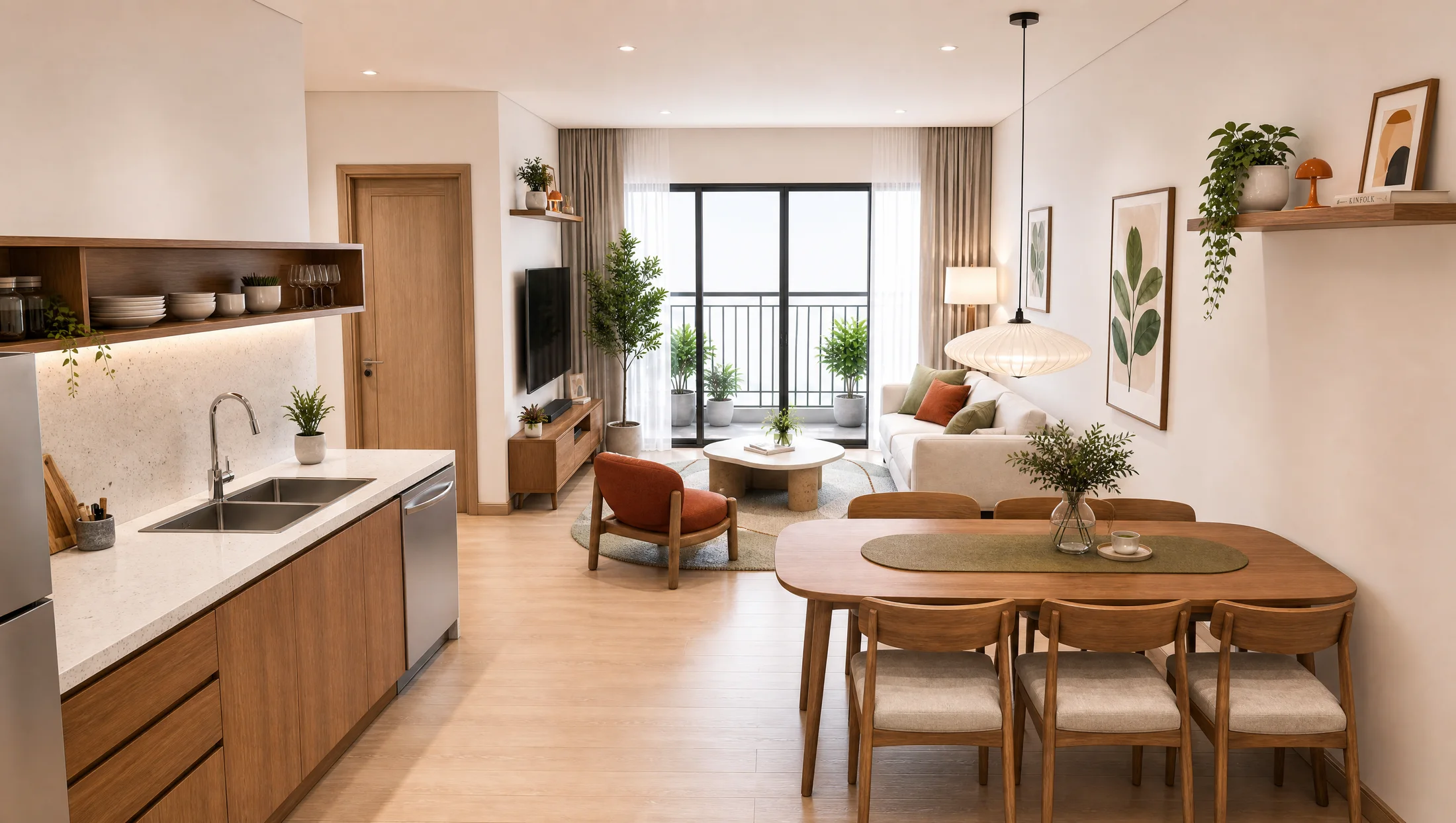 Phối cảnh nội thất căn hộ Marina Living