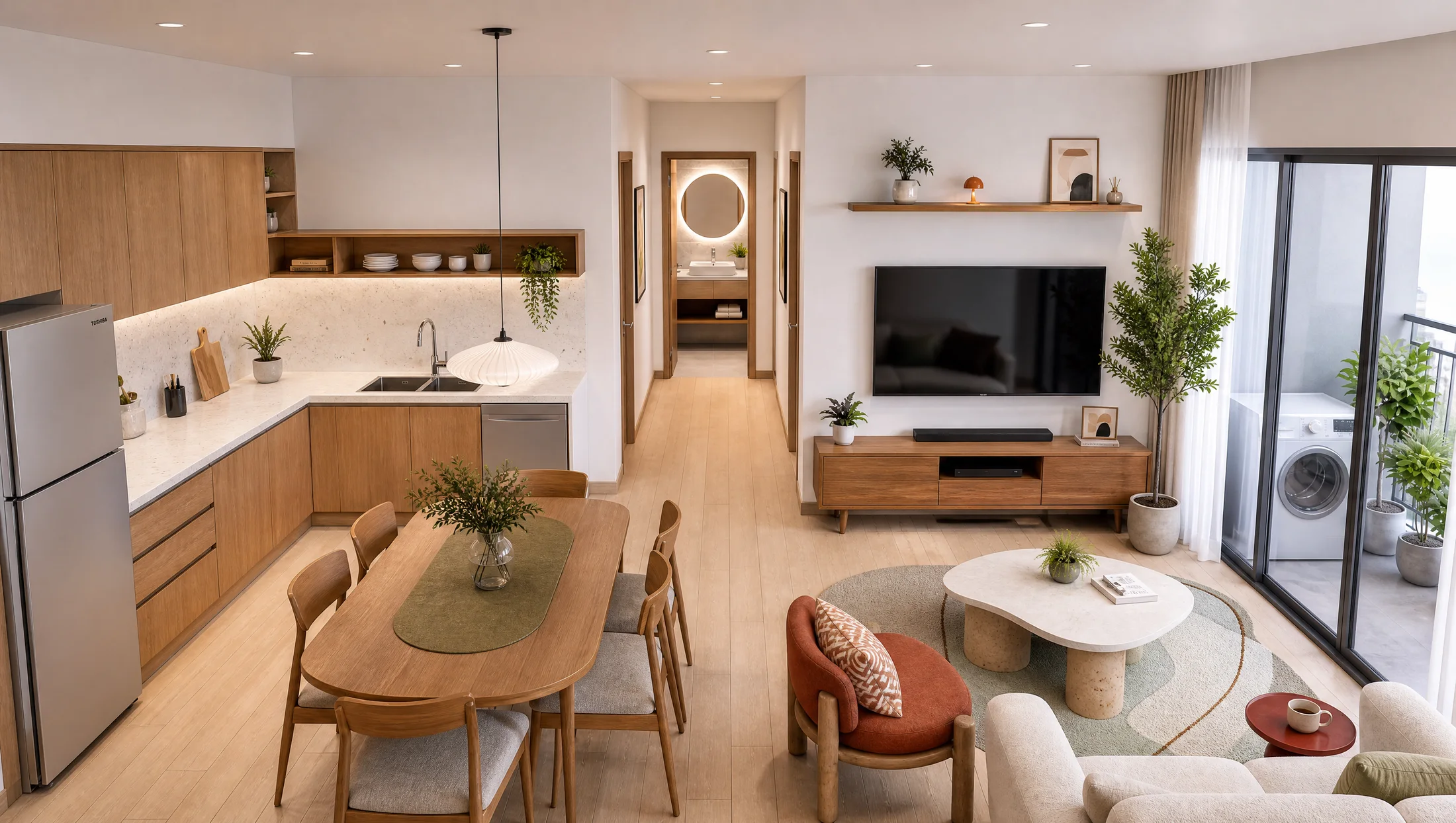 Phối cảnh nội thất căn hộ Marina Living