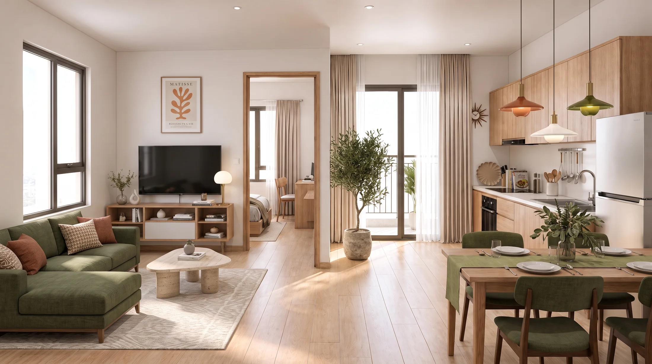 Phối cảnh nội thất căn hộ Marina Living